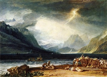  Suiza Pintura - El lago de Thun Suiza Romántico Turner